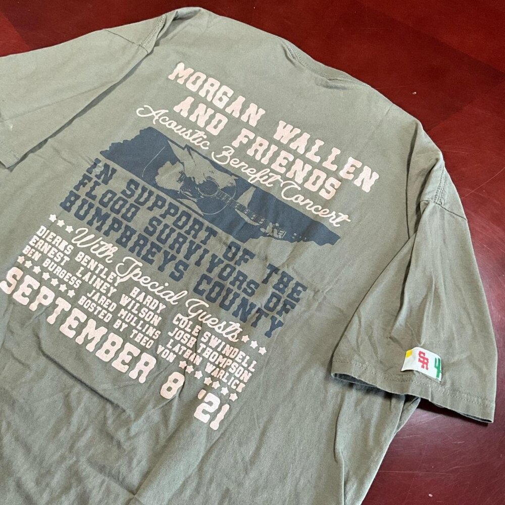 Mens Morgan Wallen & Friends Stevenson Ranch Benefit Concert RARE Shirt (XLarge)